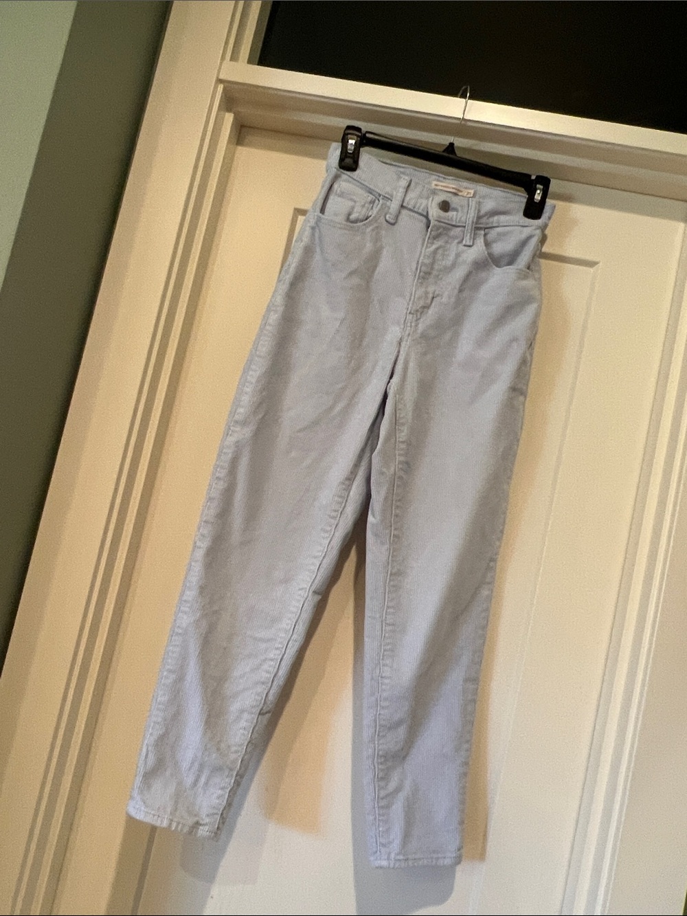 High-Rise  mom Light Blue Women's Jeans with Tapered Leg